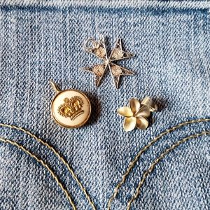 Lot of 3 Pretty Little Sterling Silver Pendants